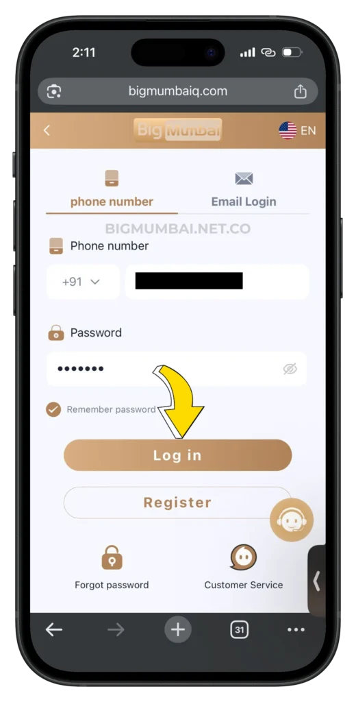 BIG MUMBAI LOGIN